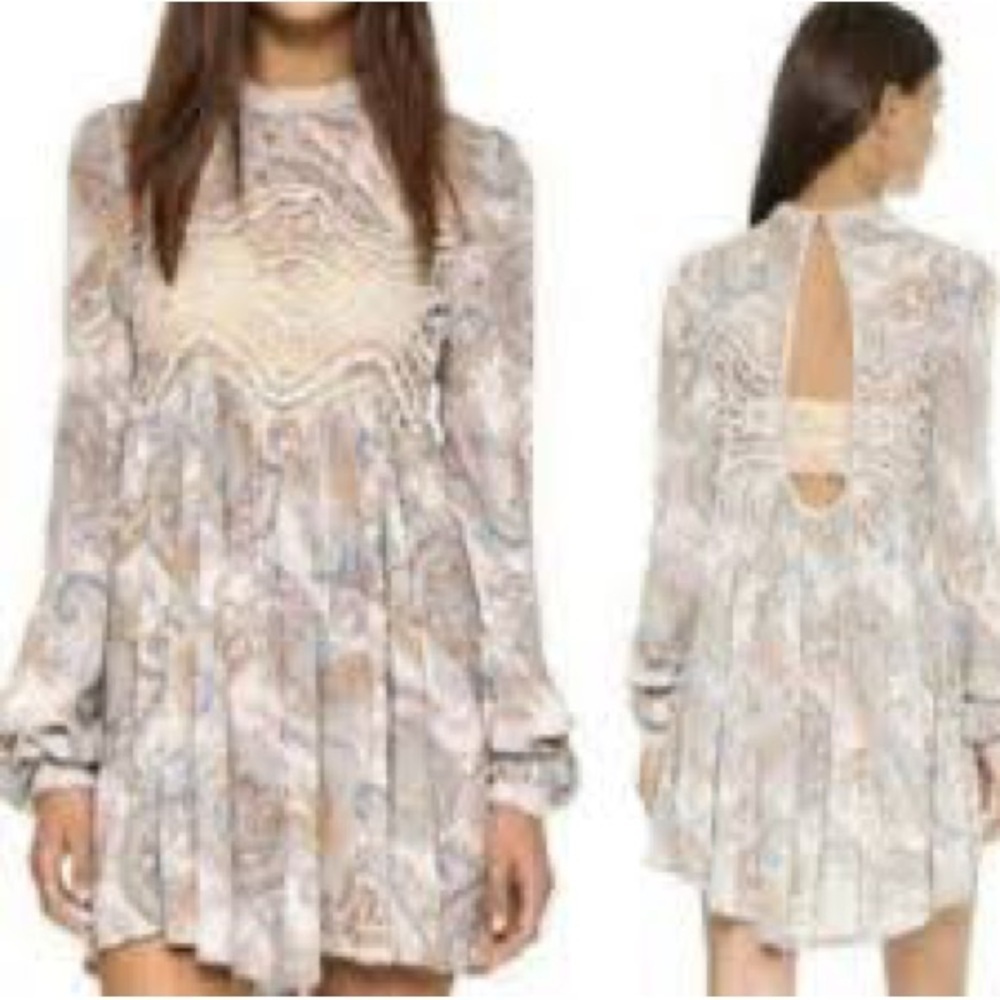 Free People Sweet Thing Printed Tunic in Tea Combo size XS